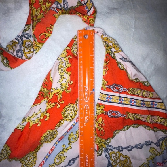 (NWT) Forever 21 - Halter tie top, orange, multi-colored - Picture 3 of 6